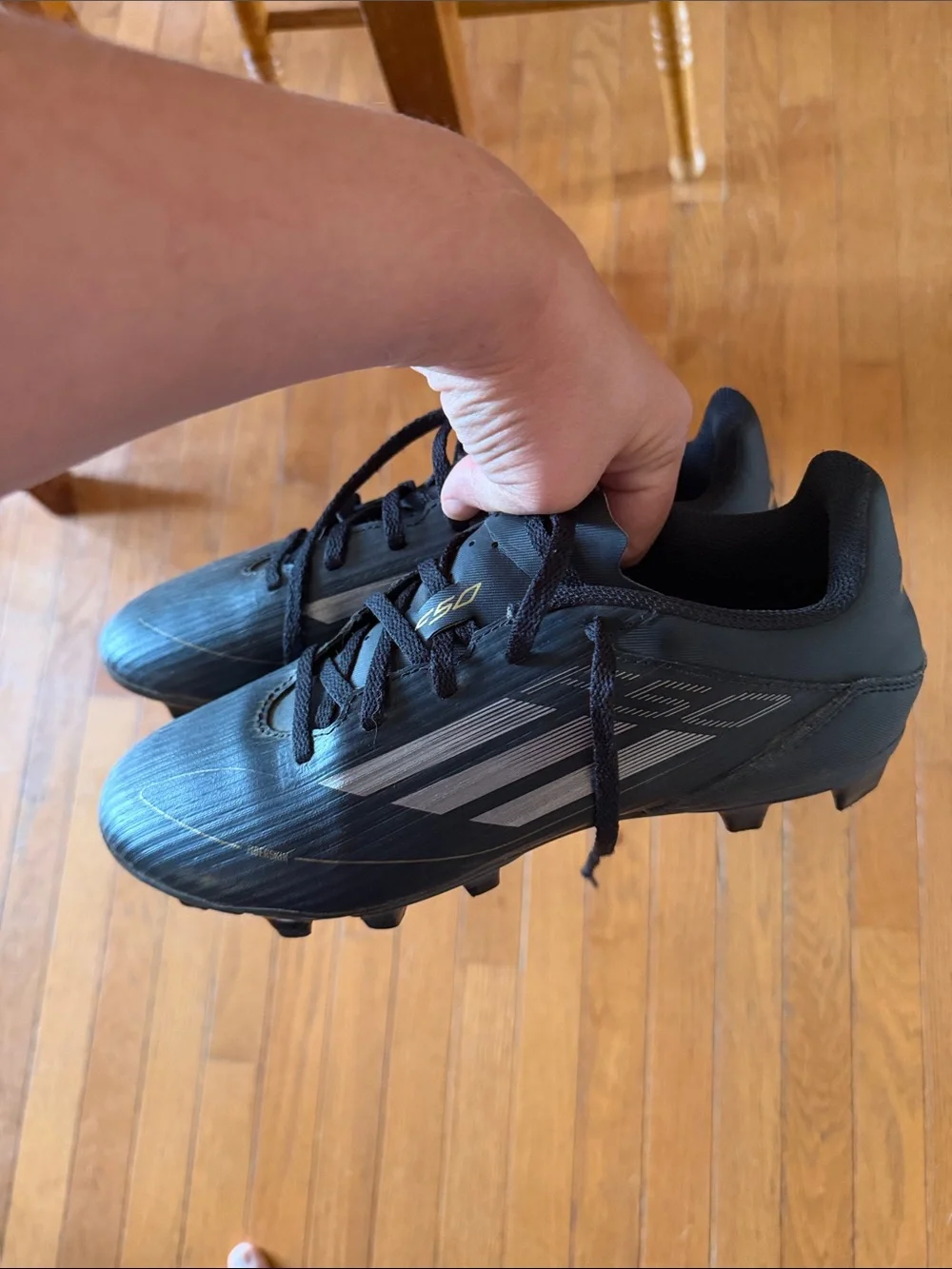 adidas Men's Black Athletic Shoes with Subtle Silver Accents